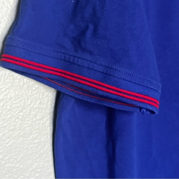 Robert Graham Polo Shirt Men Large Blue Red Classic Fit Casual Collared - Picture 3 of 7